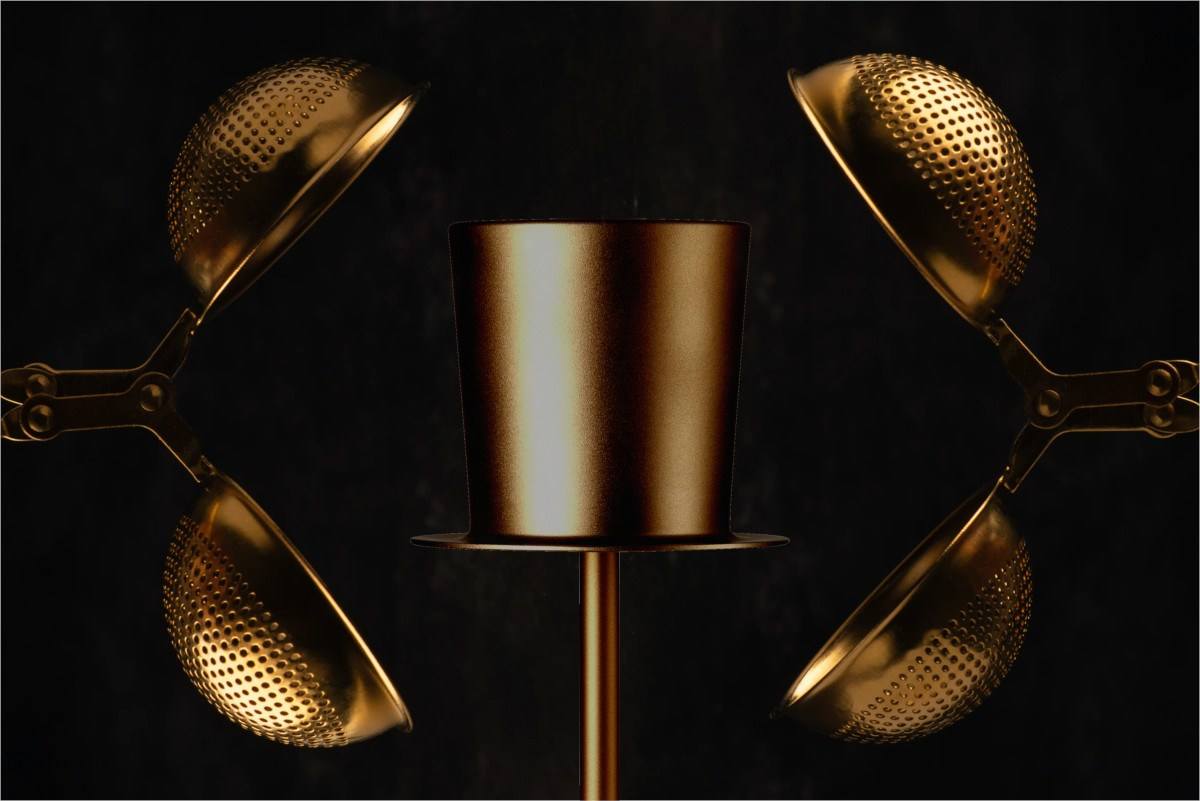 HatLamp gold artistic view